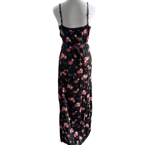 Rat and Boa Sz Small Floral Maxi Dress Romantic Sultry Boho Feminine Sexy Glam - Picture 5 of 9